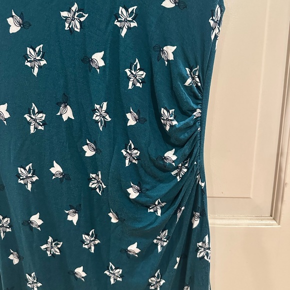 LOFT | Teal Floral Dress - Picture 3 of 6